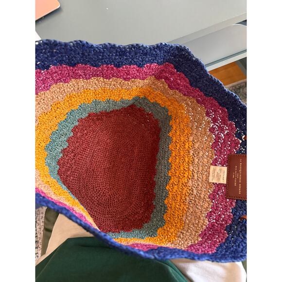 SEZANE Félicie Multicoloured Raffia Basket - Picture 10 of 10